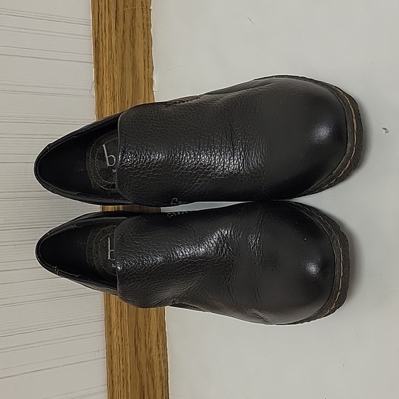 BOC women's black chunky lug sole 3" heels sz 8 leather - Picture 2 of 5